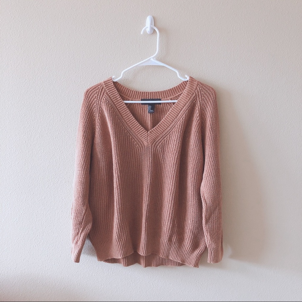 Forever 21 Rust Vneck Sweater